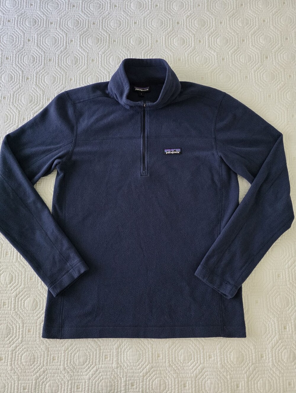 Patagonia Micro D Fleece Men's Navy Quarter-Zip Pullover Sweater